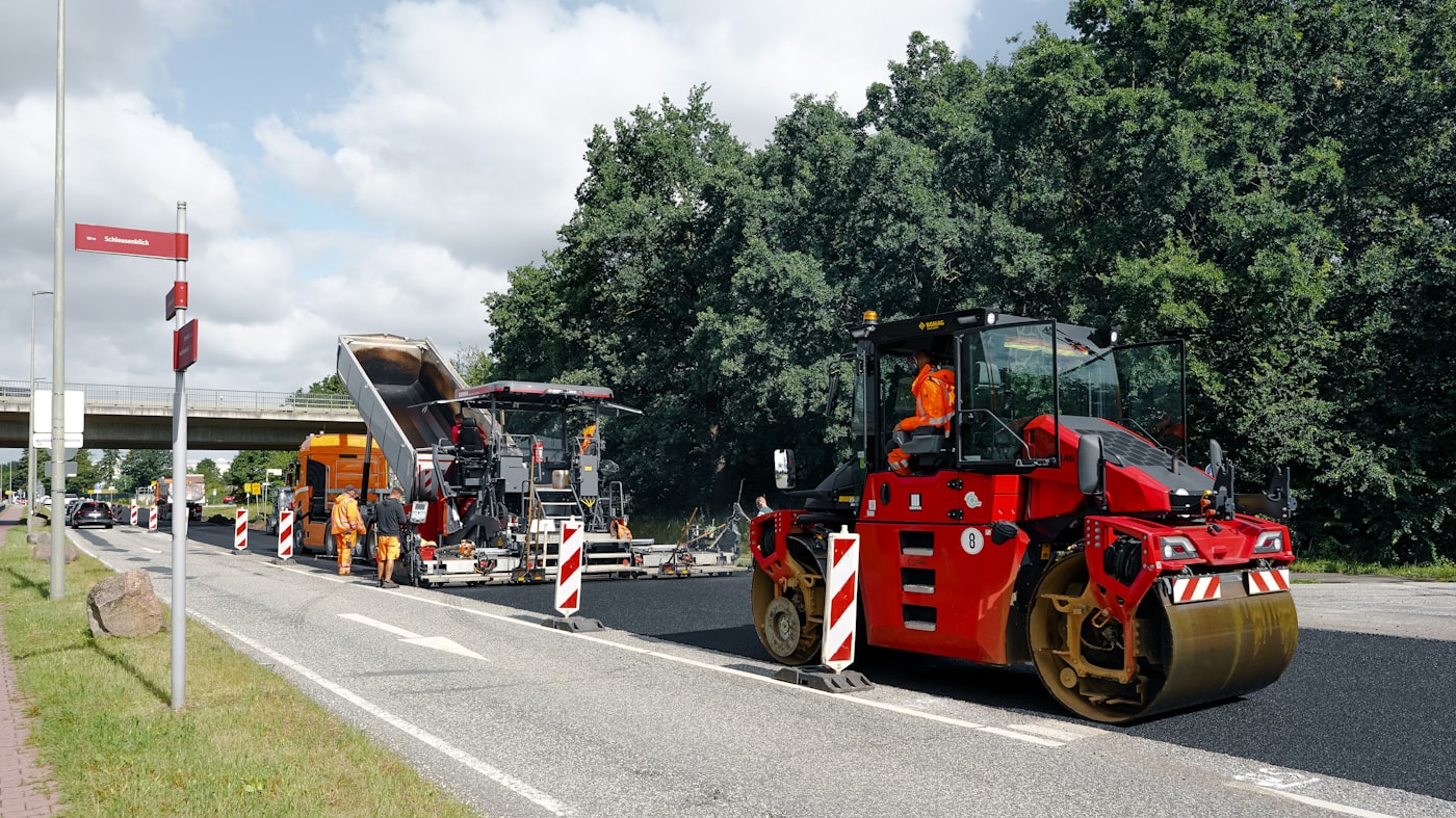 Compactage d'une couche de roulement